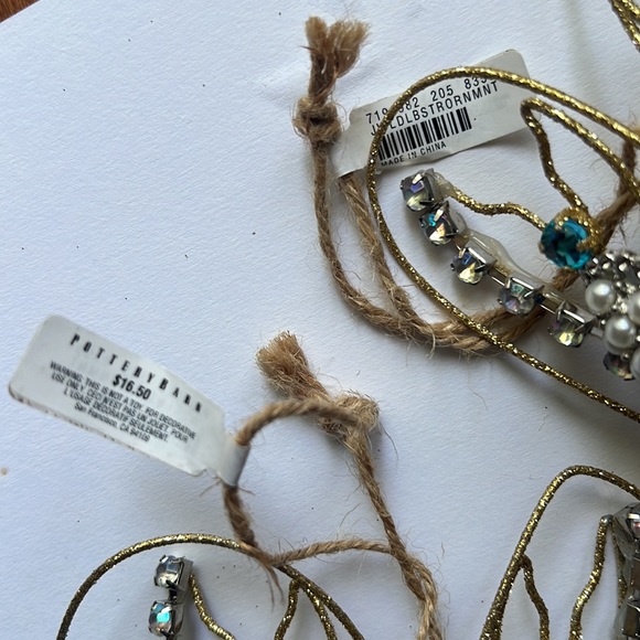 Pair of New with tags Pottery Barn Jeweled Lobster Ornament. - Picture 3 of 4